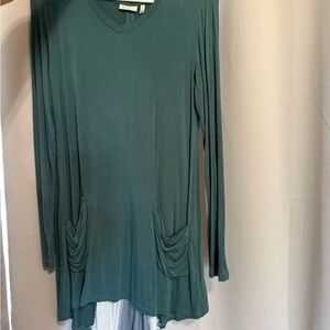 LOGO by Lori Goldstein Teal Long Sleeve Tunic